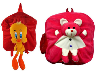 

MGP Creation Premium Tweety (Red) & Micky Full character Kids School Bag - 14 inch(Multicolor)