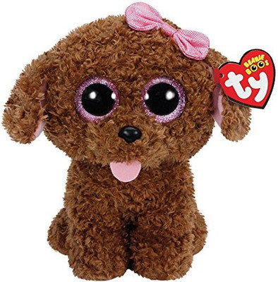 

TY Beanie Babies Maddie The Brown Dog With Bow Plush(Brown)
