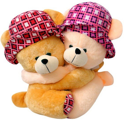 

Sana Teddy Couple With Multicolour Hat - 40(Brown)