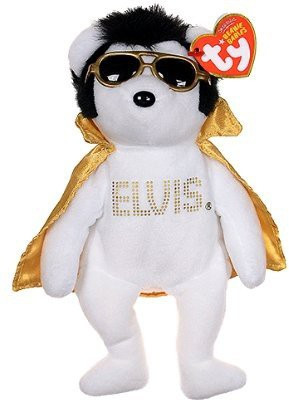 

TY Beanie Babies Teddy Bear The Elvis Bear - 7.87 inch(White)