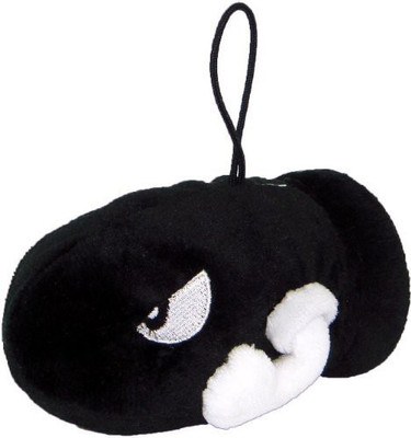 

Nintendo Official Super Mario Bullet Bill Plush4" - 295 inch(Black)