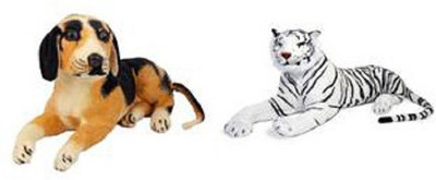

Yakeen Hm Dog & White Tiger Combo Pack of 2 - 32 cm(Multicolour)