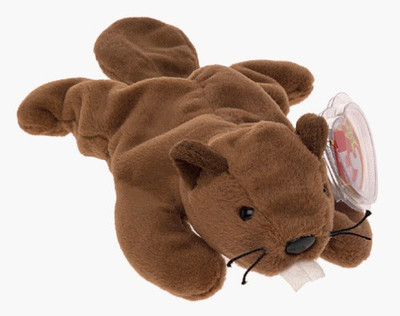 

TY Beanie Babies 1 X Bucky The Beaver - 6.5 inch(Brown)