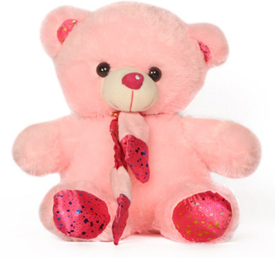 

V Golly Jolly Nx Tie Teddy (9-2)Pk - 32 cm(Pink)