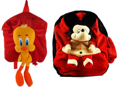 

MGP Creation Premium Tweety (Red) & Red Micky Kids School Bag - 14 inch(Multicolor)