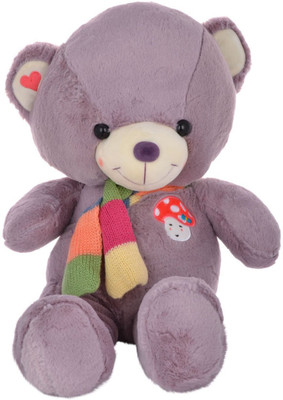 

Twisha Smiling Bear Mushroom Embroidery Medium - 20 inch(Purple)