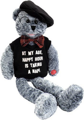 

Chantilly Lane Senior Moments Guys 19" Shirt Sings "When I'M 64" (Black)(Grey)