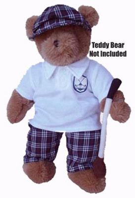 

Stuffems Toy Shop Golf Outfit Fits Most 14" 18" Buildabearvermont Teddy(White)