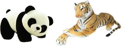 

VRV Soft Toy Combo Of Panda and Yellow Tiger - 25 cm(Multicolour)