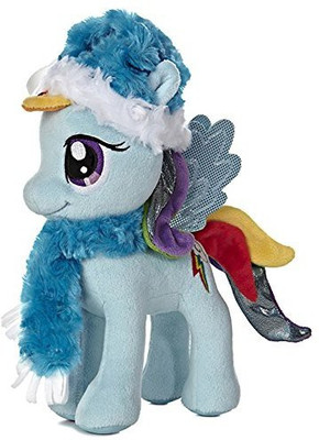 

Aurora World My Little Pony Rainbow Dash Pony Plush with Fuzzy Hat and Scarf, 10" - 25 inch(Multicolor)