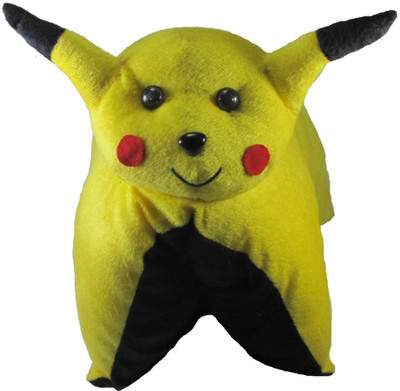 

Tickles Pokemon Go Pikachu Pichu Stuffed Cushion - 15 inch(Yellow)