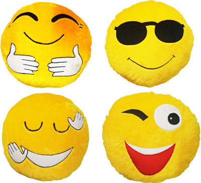 

Golddust VKIE2A4 Smiley Emoticon Decorative Cushion - 15 inch(Multicolor)