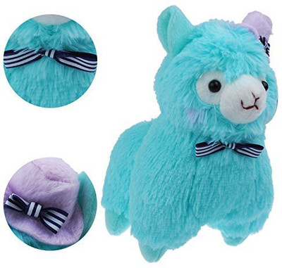 

KSB 73" Blue Bow Tie And Hat Plush Alpaca,100% Plush Animals - 9 inch(Blue)
