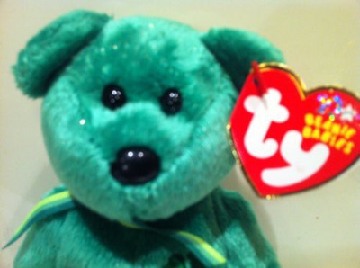 

TY Beanie Babies 1 X Dublin The Bear - 5 inch(Green)