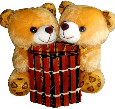 

Siddhi Gifts Gifts For Love - Teddy With Pen Stand - 15 cm(Brown)