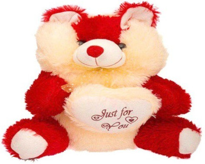 

Pari Red & Cream Soft Teddy Bear - 35 cm(Multi-color)