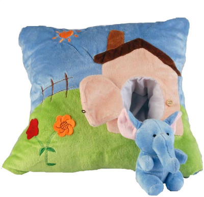 

Soft Buddies Elephant - Animal House - 14 inch(Multicolor)