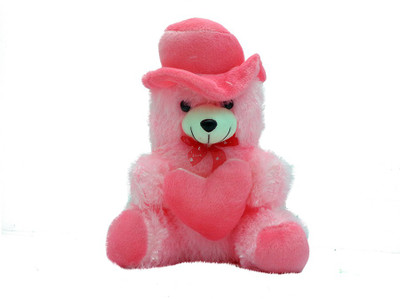 

Art N Hub Cap Teddy With Heart (H-36cm) - 36 cm(Pink)