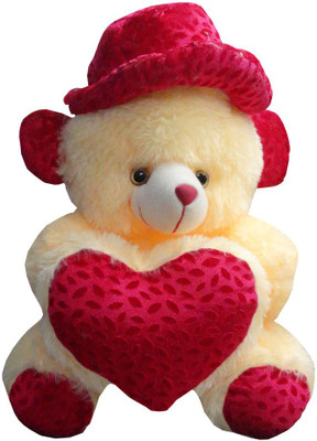 

Atorakushon Atorakushon 34 Cm Aprrox Cute Heart Cap Teddy Bear Soft Stuffed Plush Toy Kid Children Infant love Valentine Birthday Gift - 34 cm(Multicolor)