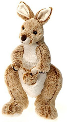 Fiesta Toys Kangaroo With Ba In Pouch Plush Animal 14"(Brown)