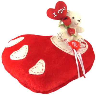 

Tickles I Love You Teddy Sitting On Heart - 28 cm(Red)