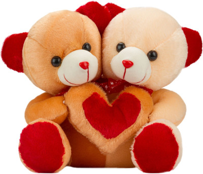 

Glitters Glitter'S Made For Each Other Teddy Cream-Brown - 18 Inch(White, Brown), Brown;white