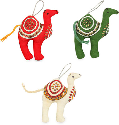 

Beautiful Minds Cotton Cloth Camel Hanging Set of -3 - 9.5 cm(Multicoloured)