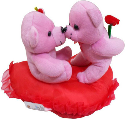

Dayzee Valentine Kissing Couple Pink On Heart - 20 cm(Pink[[Red)
