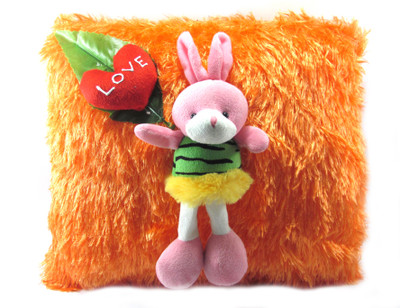 

Tickles Cushion With Rabbit and Heart - 30 cm(Orange)