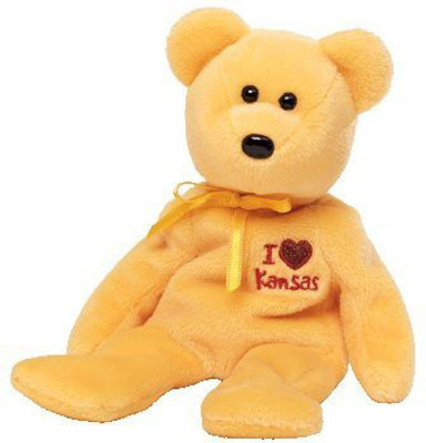 

ty Beanie Ba Kansas The Bear (I Love Kansas State Exclusive)(Orange)