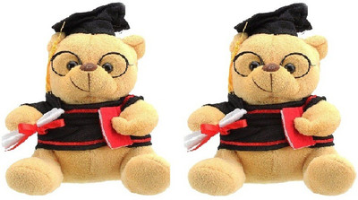 

VRV Soft Musical Scholar Teddy Bear brothers - 15 cm(Multicolor)
