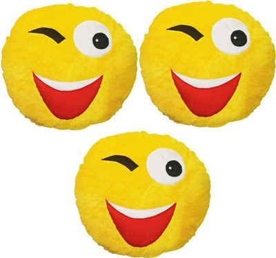 

Golddust VKI3x4 Smiley Emoticon Decorative Cushion - 15 inch(Multicolor)