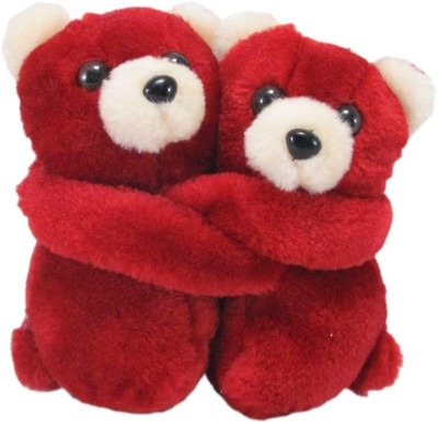 

Tickles Hugging Couple Teddy - 11 cm(Red)