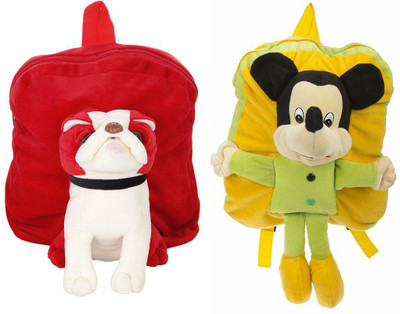 

MGP Creation Exclusive Red Pug Dog & Full Micky Nursery Kids School Bag - 14 inch(Multicolor)