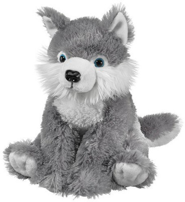 

Wildlife Artists Sitting Wolf Animal Plush 16" L(Grey)
