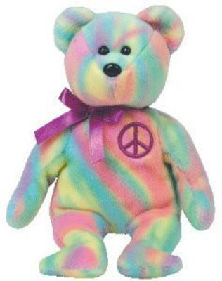 

TY Beanie Babies Peace Bear - 7 inch(Green)