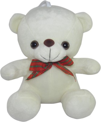 Tickles Sitting Bow Teddy  - 21 cm(White)