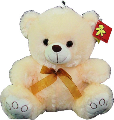 

Monopoly Sitting Bear with Paws and Ribbon - 14.5 inch(Beige)