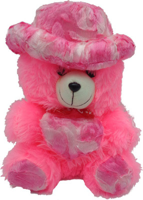 

Art N Hub Cap Teddy With Heart (H-38cm) - 38 cm(Pink)