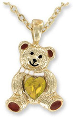 

DMM Teddy Bear Birthstone Necklace November Faux Citrine(Yellow)