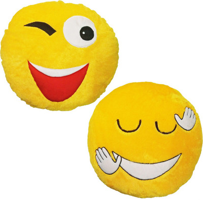 

Golddust VKI4A Smiley Emoticon Decorative Cushion - 15 inch(Multicolor)