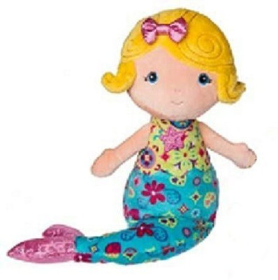 Mary Meyer Print Pizzazz Magical Mermaid 10 Inches Blonde Hair - 6 inch(Blue)