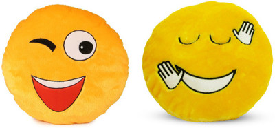 

Deals India Deals India Soft WINK Smiley and Dancing Smiley Cushion - 35 cm(smiley4&4)Set of 2 - 35 cm(Yellow)