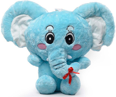 

Mikkis Blue Elephant - 36 cm(Sky Blue, White)