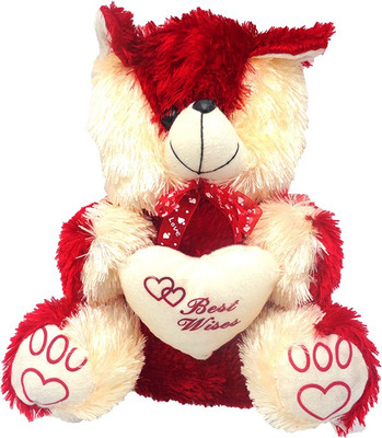 

Art N Hub Teddy With Heart (H-36cm) - 36 cm(Red)