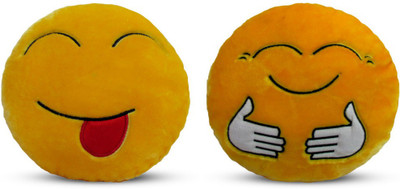 

Deals India Deals India Yellow Tougue out Smiley and Hugging Smiley Cushion - 35 cm(smileyC&E) set of 2 - 35 cm(Yellow)