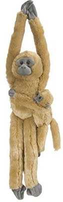 

Wild Republic Hanging 20" Com Langur With Ba Plush(Brown)