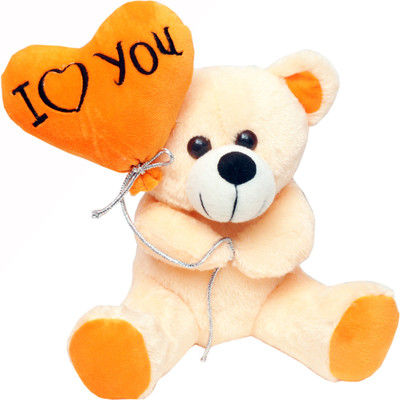 

Tabby Toys Cute Teddy With Heart Shape Baloon - 30 cm(Beige)