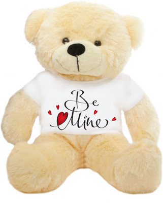 

Grab A Deal Big Teddy Bear wearing Be Mine T-shirt - 24 Inch(Beige, Orange)