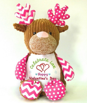 

WOW TOTS Deer Teddy - 35 cm(Red, White)